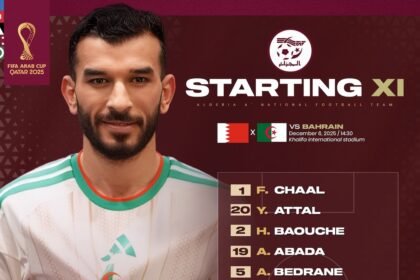 Match Algérie Bahreïn en Coupe arabe 2025